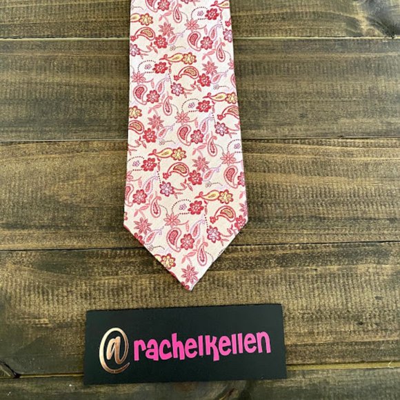 Alberto Zerra 100% Silk Floral Men's Tie - Picture 1 of 5